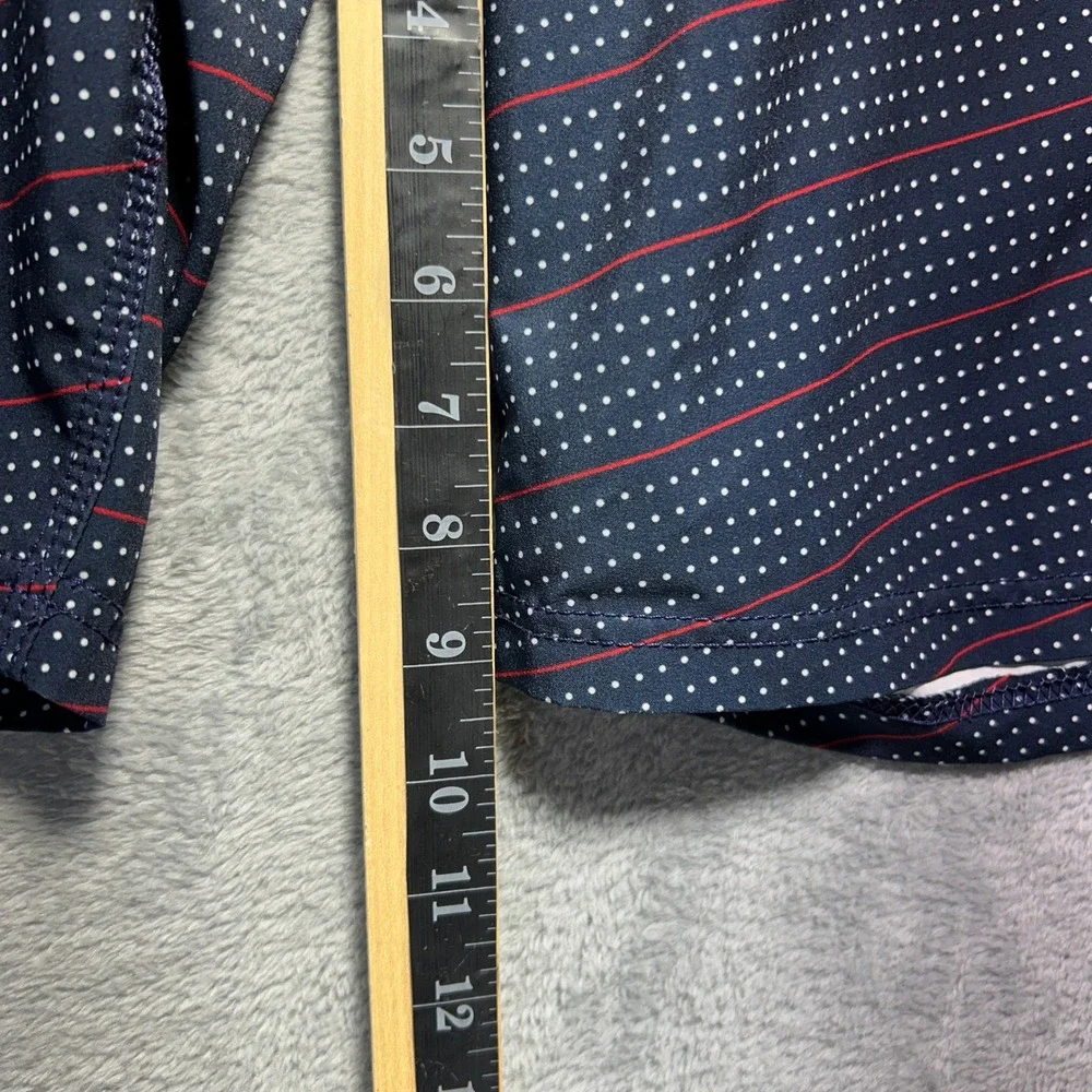 NFL Team Apparel Houston Texans Mens Navy Polka Dot Stripe Shorts Size 38
